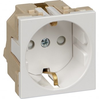 Розетка SCHNEIDER ELECTRIC W45 С/У с заземлением для кабель-канала (250В,16А, ЗАЩ.ШТОРКИ) БЕЛ. БЕЛЫЙ