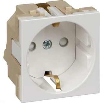 Розетка SCHNEIDER ELECTRIC W45 С/У с заземлением для кабель-канала (250В,16А, ЗАЩ.ШТОРКИ) БЕЛ. БЕЛЫЙ