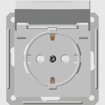 Розетка SCHNEIDER ELECTRIC W59 AQUA с заземлением со шторками, 16А, IP44, механизм, слоновая кость