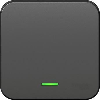 1-клавишный выключатель SCHNEIDER ELECTRIC BLANCA, с подсветкой, 10А, 250B, АНТРАЦИТ