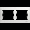 2-постовая рамка SCHNEIDER ELECTRIC GLOSSA, горизонтальная, БЕЛЫЙ GSL000102