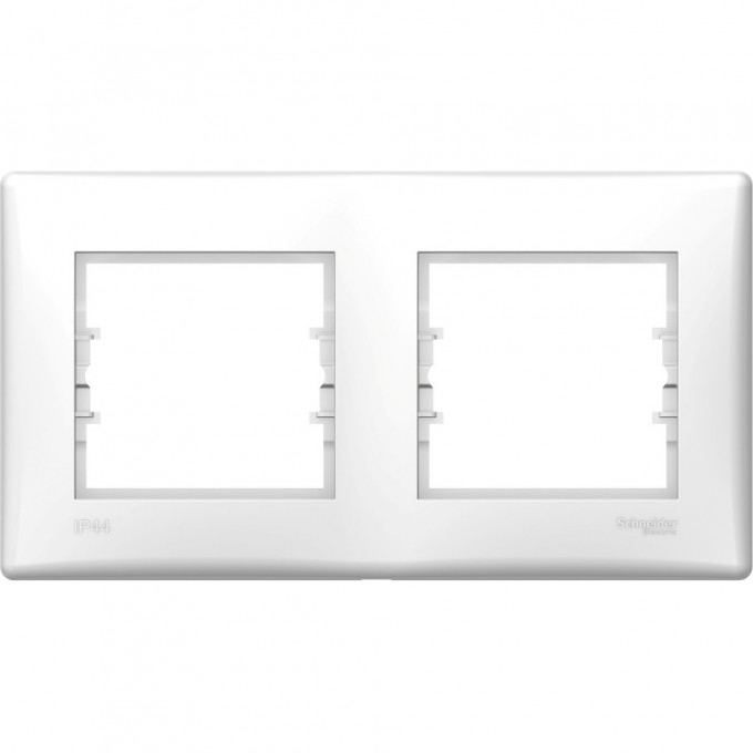 2-постовая рамка SCHNEIDER ELECTRIC SEDNA, горизонтальная IP44, БЕЛАЯ SDN5810621