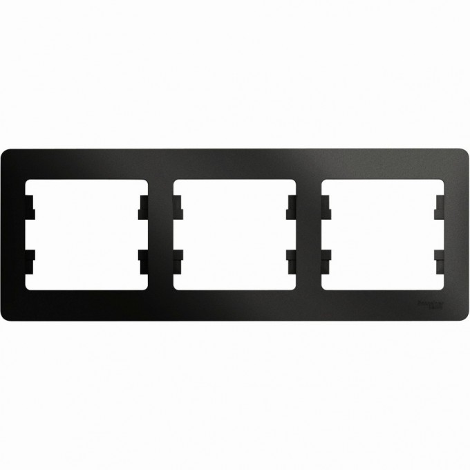 3-постовая рамка SCHNEIDER ELECTRIC GLOSSA, горизонтальная, АНТРАЦИТ GSL000703