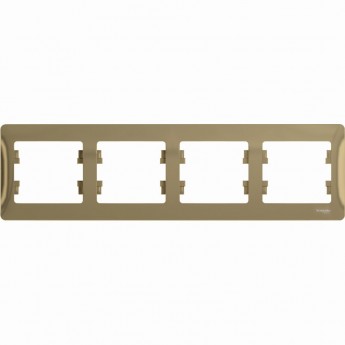 4-постовая рамка SCHNEIDER ELECTRIC GLOSSA, горизонтальная, ТИТАН