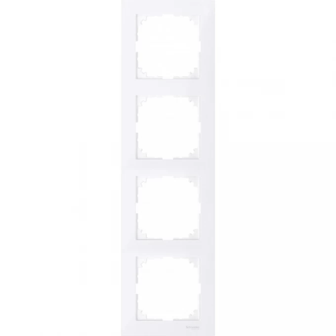 4-постовая рамка SCHNEIDER ELECTRIC MERTEN M-PURE, АКТИВНЫЙ БЕЛЫЙ, SM MTN4040-3625 4-постовая рамка SCHNEIDER ELECTRIC MERTEN M-PURE, АКТИВНЫЙ БЕЛЫЙ, SM MTN4040-3625