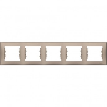 5-постовая рамка SCHNEIDER ELECTRIC SEDNA, горизонтальная, ТИТАН