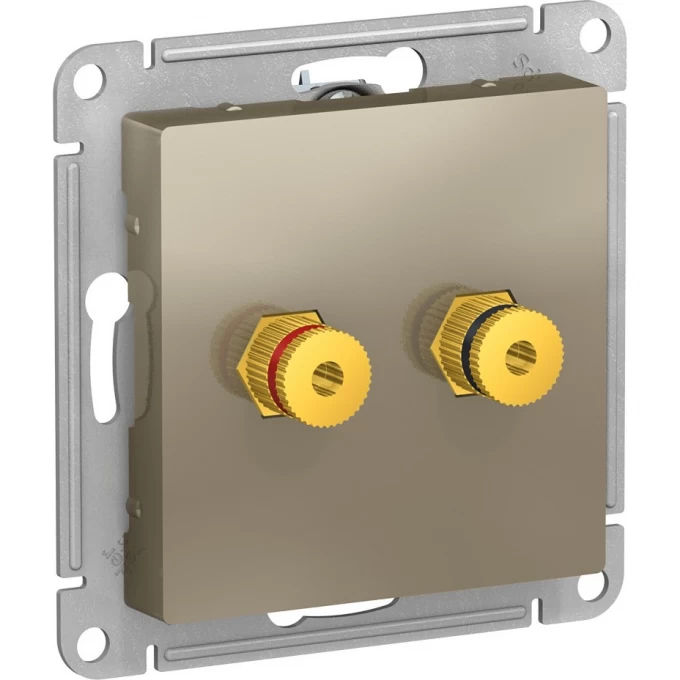 Аудиорозетка SCHNEIDER ELECTRIC ATLASDESIGN двухместная, ШАМПАНЬ ATN000587 Аудиорозетка SCHNEIDER ELECTRIC ATLASDESIGN двухместная, ШАМПАНЬ ATN000587