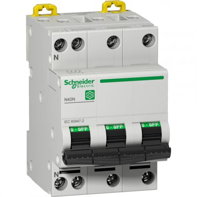 Автоматический выключатель SCHNEIDER ELECTRIC MULTI 9 N40N 3П+Н 10kA 40А С M9P22740 Автоматический выключатель SCHNEIDER ELECTRIC MULTI 9 N40N 3П+Н 10kA 40А С M9P22740