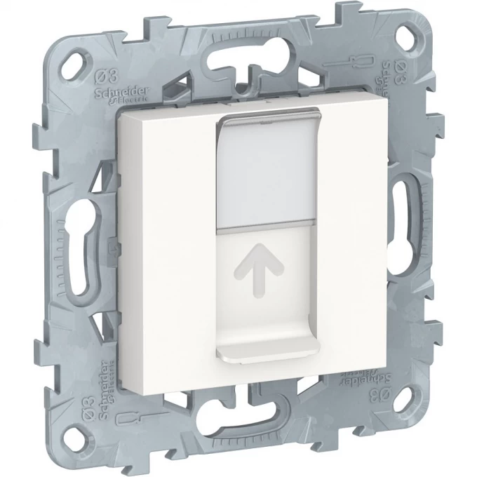 Лицевая панель UNICA NEW RJ45 KEYSTONE/SYSTIMAX, белый NU546118 Лицевая панель UNICA NEW RJ45 KEYSTONE/SYSTIMAX, белый NU546118