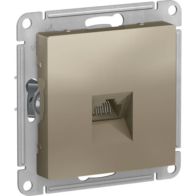 Розетка компьютерная SCHNEIDER ELECTRIC ATLASDESIGN RJ45, кат. 5Е, механизм, ШАМПАНЬ ATN000583 Розетка компьютерная SCHNEIDER ELECTRIC ATLASDESIGN RJ45, кат. 5Е, механизм, ШАМПАНЬ ATN000583