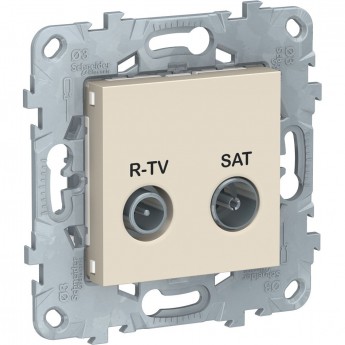 Розетка R-TV/SAT SCHNEIDER ELECTRIC UNICA NEW, оконечная, бежевый