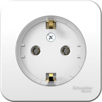 Розетка SCHNEIDER ELECTRIC BLANCA с заземлением, без шторок, (компакт), с изолирующей пластиной, 16А, 250В, белый