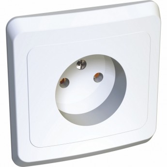 Розетка SCHNEIDER ELECTRIC ЭТЮД С/У без заземления без шторок 16А 250B, белый, Россия