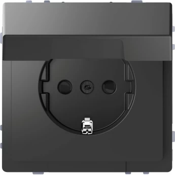 Розетка SCHNEIDER ELECTRIC MERTEN D-LIFE 16А, с заземлением и крышкой IP20, антрацит