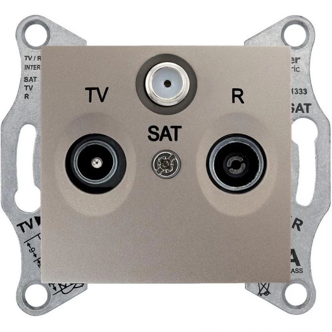 Розетка TV/R/SAT SCHNEIDER ELECTRIC SEDNA оконечная, 1dB, титан SDN3501368 Розетка TV/R/SAT SCHNEIDER ELECTRIC SEDNA оконечная, 1dB, титан SDN3501368
