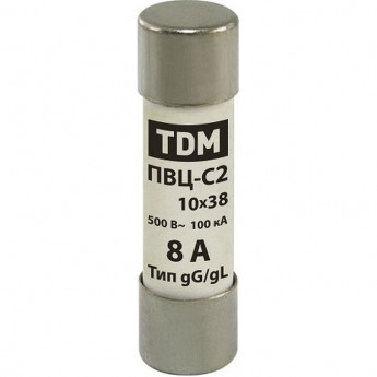 Предохранитель цилиндрический 8A 10x38 ПЦ-102 DEKraft