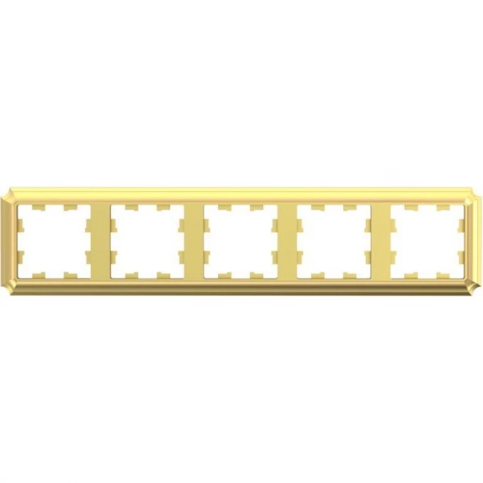 Рамка 5-постовая SCHNEIDER ELECTRIC ATLASDESIGN Antique универсальная, золото ATN101605 Рамка 5-постовая SCHNEIDER ELECTRIC ATLASDESIGN Antique универсальная, золото ATN101605