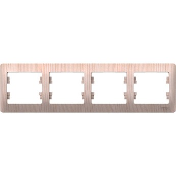 Рамка SCHNEIDER ELECTRICGLOSSA 4-постовая горизонтальная сосна