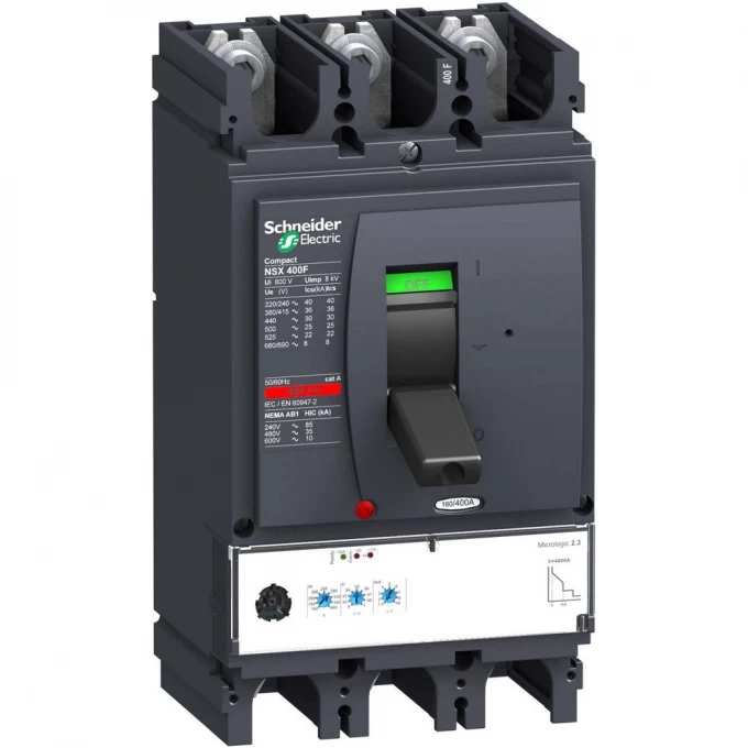 Автоматический выключатель 3P SCHNEIDER ELECTRIC COMPACT NSX MICROLOGIC 2.3 400A NSX400N LV432693 Автоматический выключатель 3P SCHNEIDER ELECTRIC COMPACT NSX MICROLOGIC 2.3 400A NSX400N LV432693
