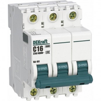 Автоматический выключатель SCHNEIDER ELECTRIC DEKRAFT 3Р 6А х-ка B ВА-101 4,5кА