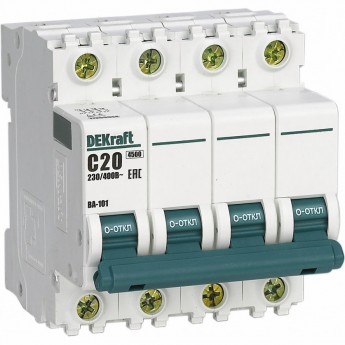 Автоматический выключатель SCHNEIDER ELECTRIC DEKRAFT 4Р 32А х-ка C ВА-101 4,5кА