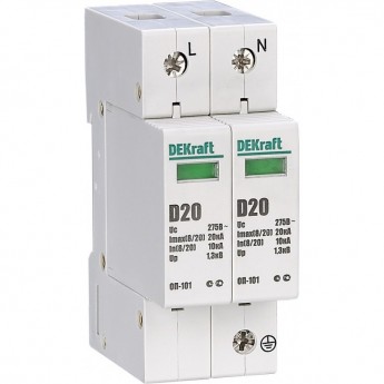 Ограничитель перенапряжения SCHNEIDER ELECTRIC DEKRAFT ОП101-2P-020-D-275
